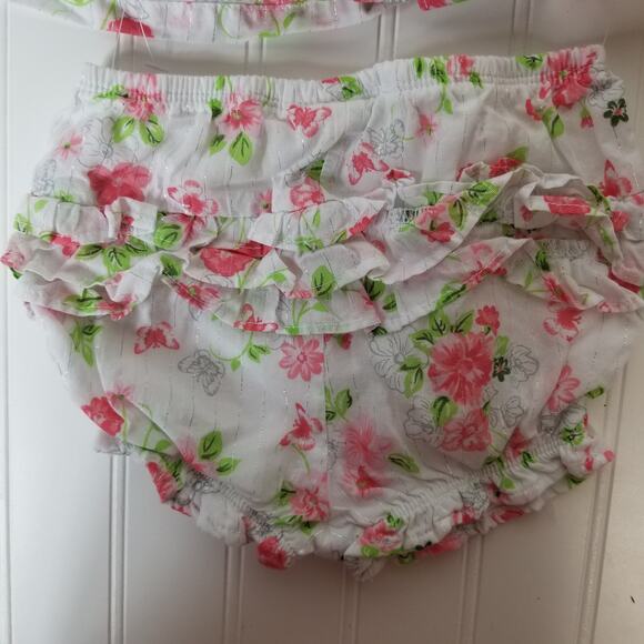 Little Me 12M Dress Bloomer Set Pink Floral - Picture 4 of 10